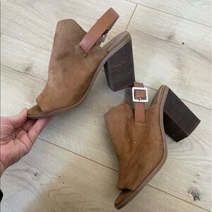 Cato Peep Toe Faux Suede Ankle
Booties size 8 shoes